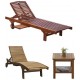 Twin Lounger With Parasol Set