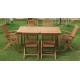 Square Garden Table Set 100x150x75 Cm