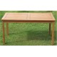 Square Garden Table Set 100x150x75 Cm