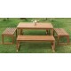 Square Garden Table Set 100x150x75 Cm JJGT 00300 S