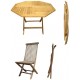 Octagonal Folding Table Set Ø  80 Cm
