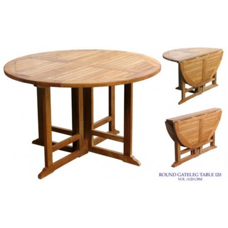 Teak gateleg table victoria gateleg 120cm round