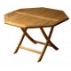 Teak folding table tables victoria easyfold 120cm octagonal
