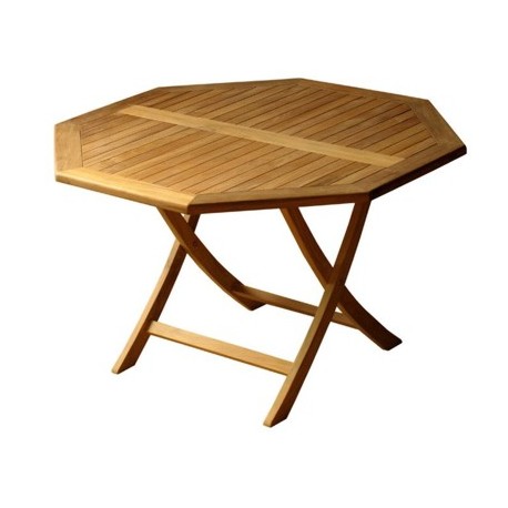 Teak folding table tables victoria easyfold 120cm octagonal