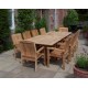 Teak set georgian ext. table set