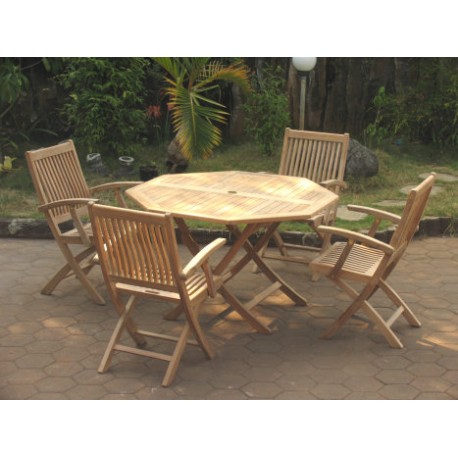 Teak garden sets victoria easyfold table set