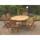 Teak set edwardian ext. table set