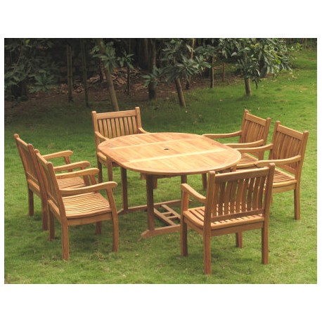Teak garden furniture sets edwardian ext. table set