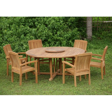 Table chairs garden regency table set