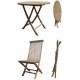 Round Folding Table Set 80 Cm